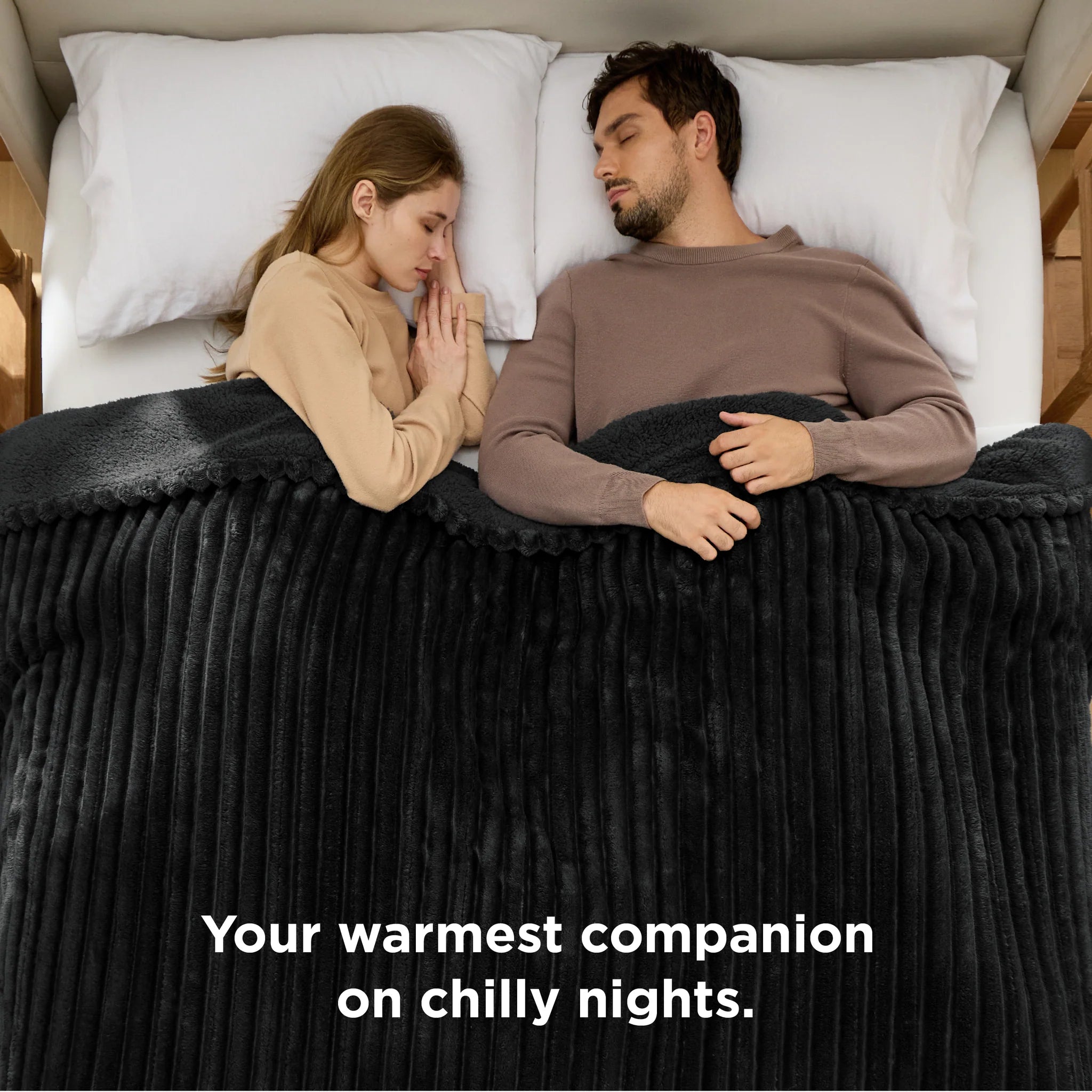 LuxuryPlush® Heated Throw Blanket - Black