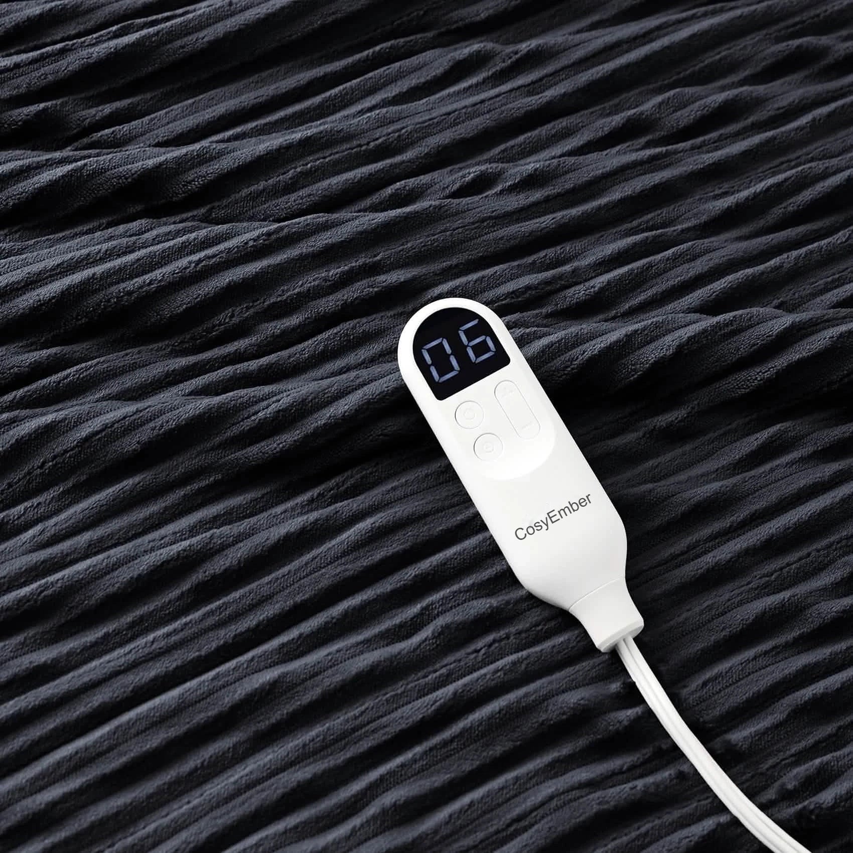 LuxuryPlush® Heated Throw Blanket - Black