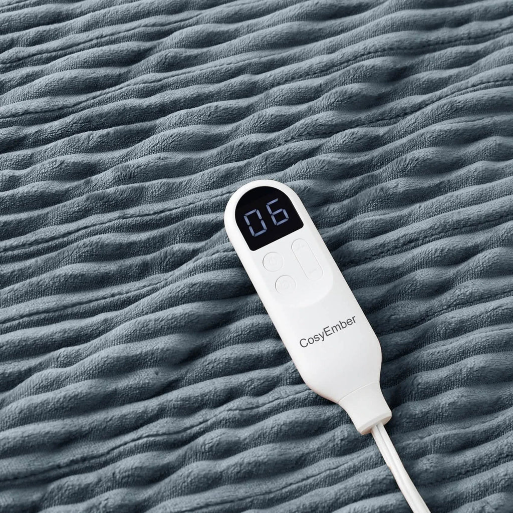 LuxuryPlush® Heated Throw Blanket - Dark Grey