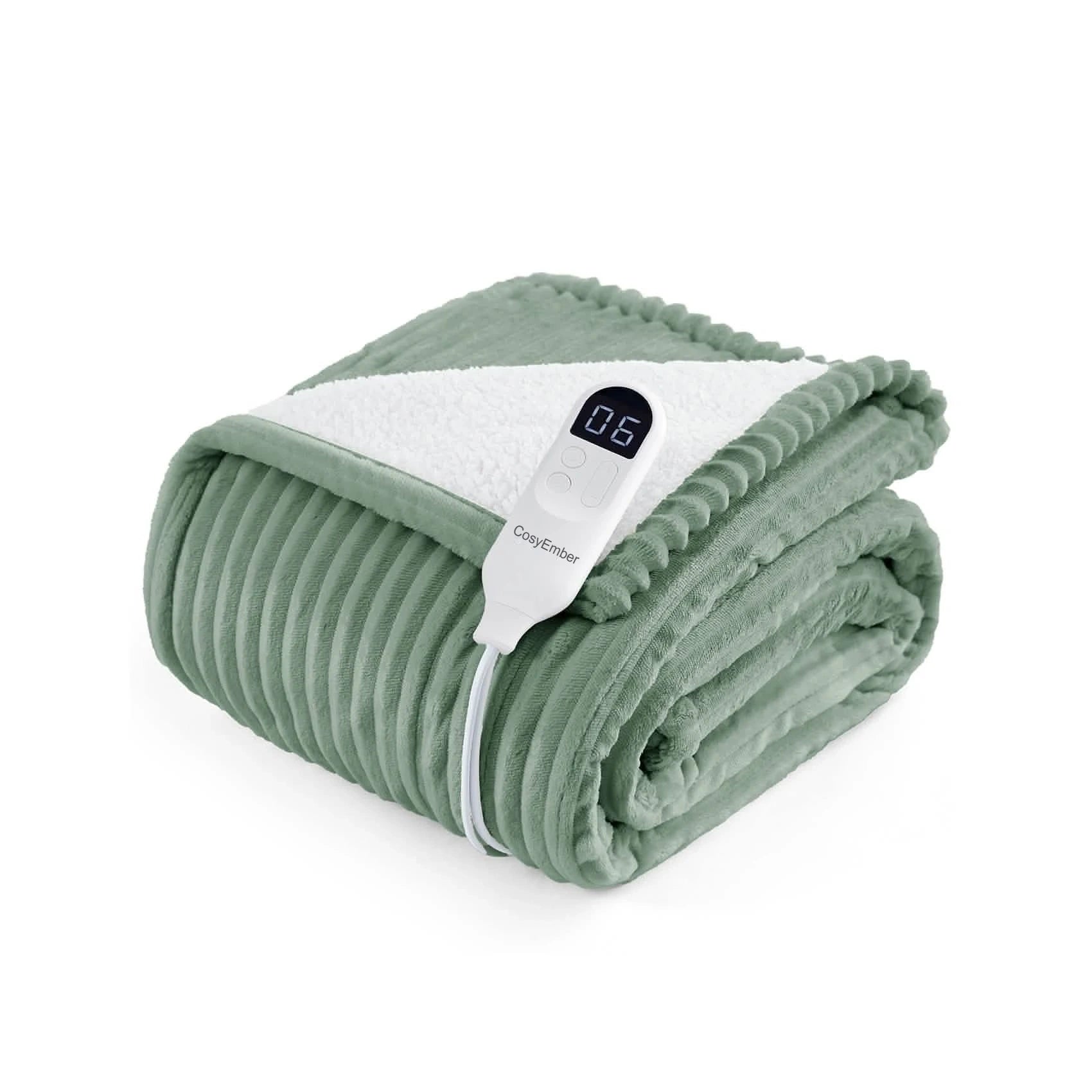 LuxuryPlush® Heated Throw Blanket - Green