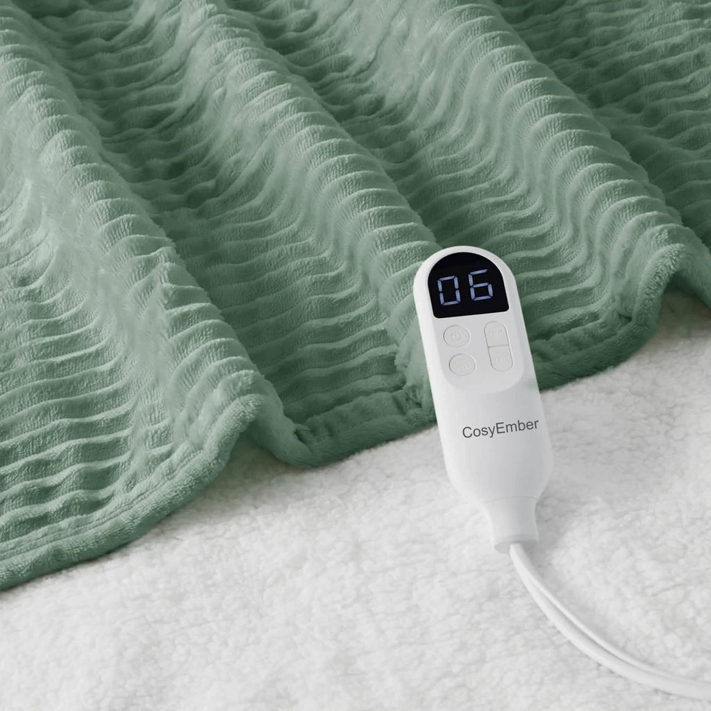 LuxuryPlush® Heated Throw Blanket - Green