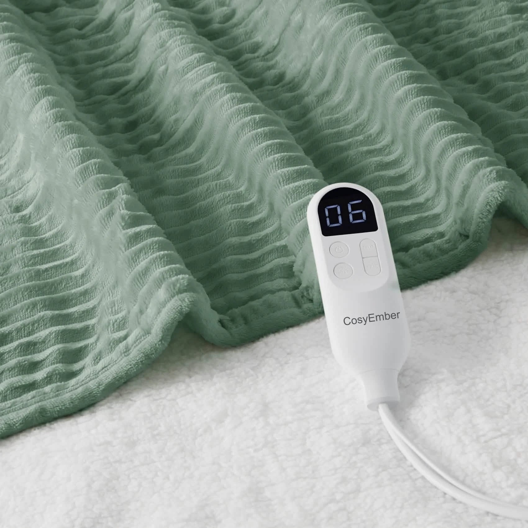 LuxuryPlush® Heated Throw Blanket - Green