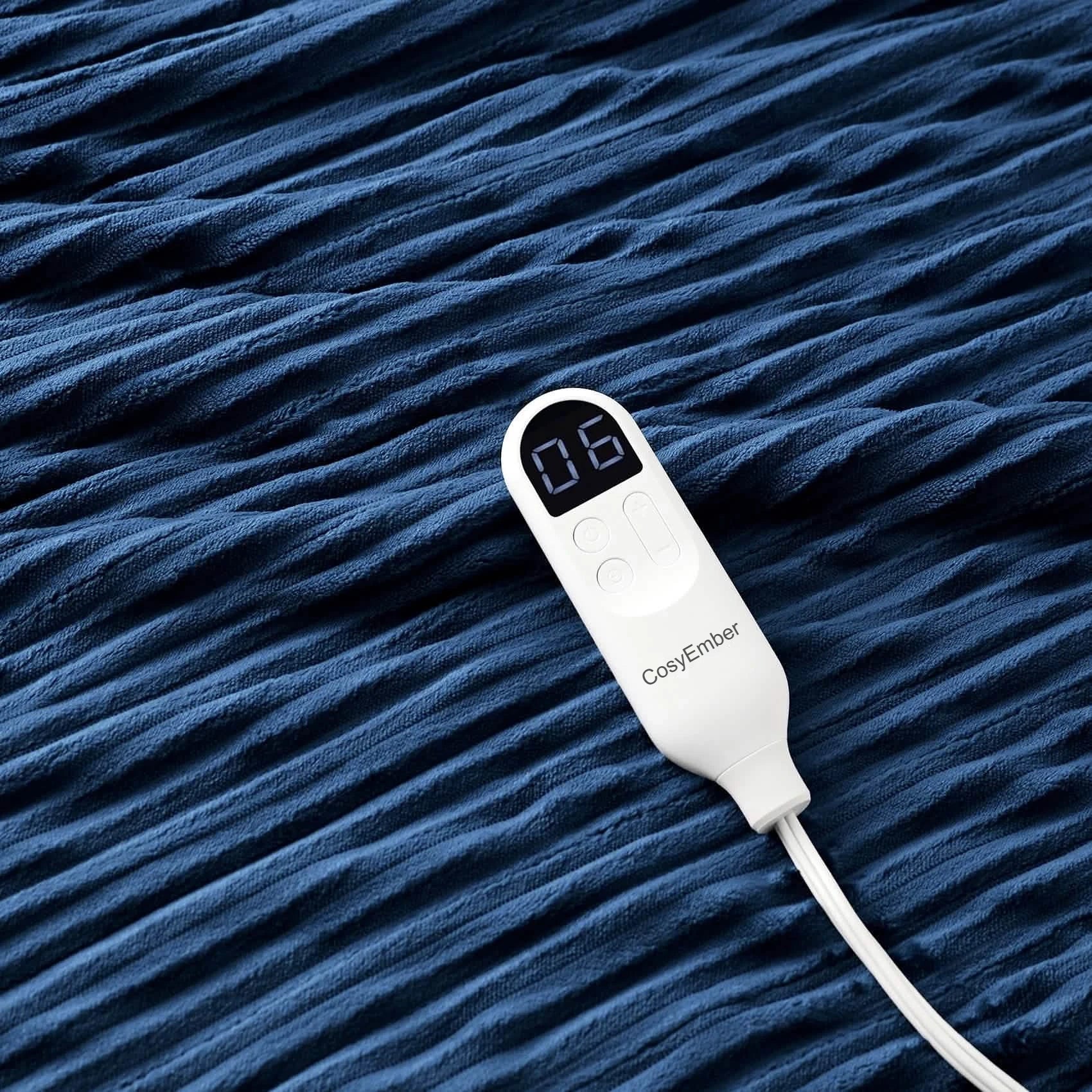 LuxuryPlush® Heated Throw Blanket - Navy