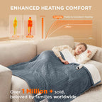 LuxuryPlush® Heated Throw Blanket - Dark Grey