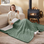 LuxuryPlush® Heated Throw Blanket - Green