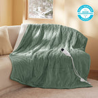 LuxuryPlush® Heated Throw Blanket - Green