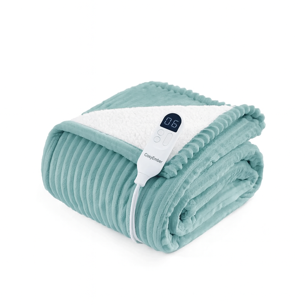 LuxuryPlush® Heated Throw Blanket - Azure