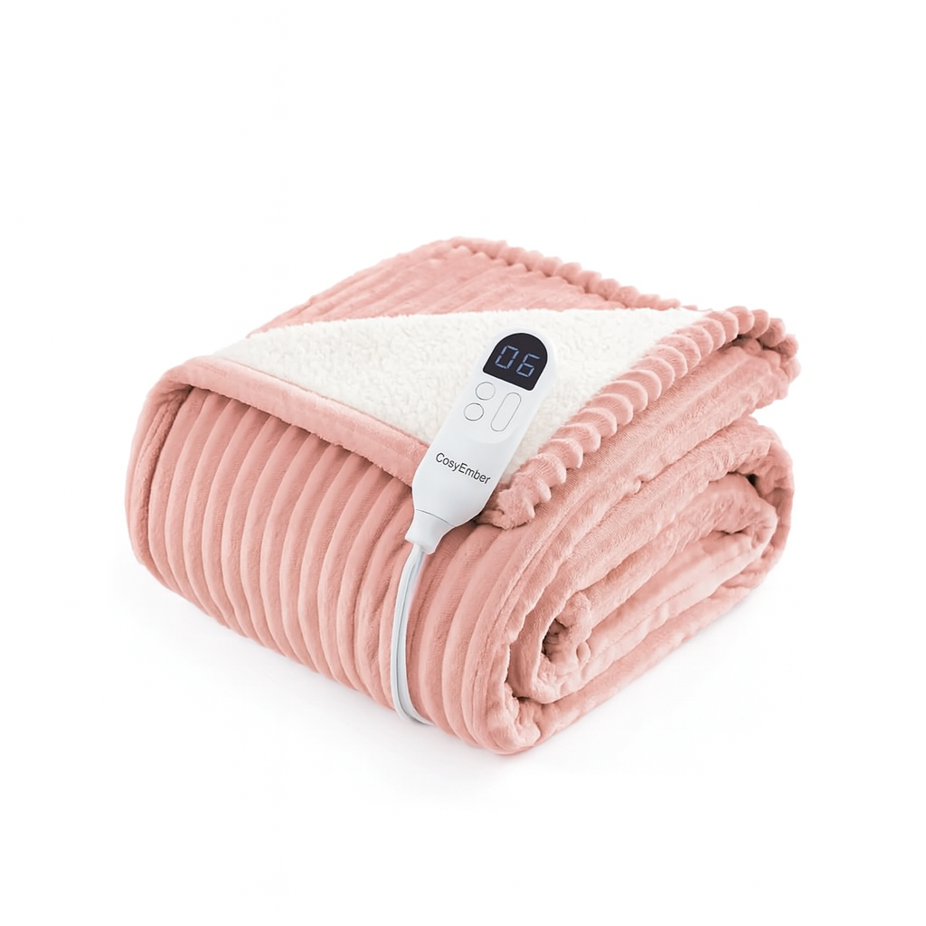 LuxuryPlush® Heated Throw Blanket - Bridal Rose
