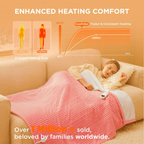 LuxuryPlush® Heated Throw Blanket - Bridal Rose