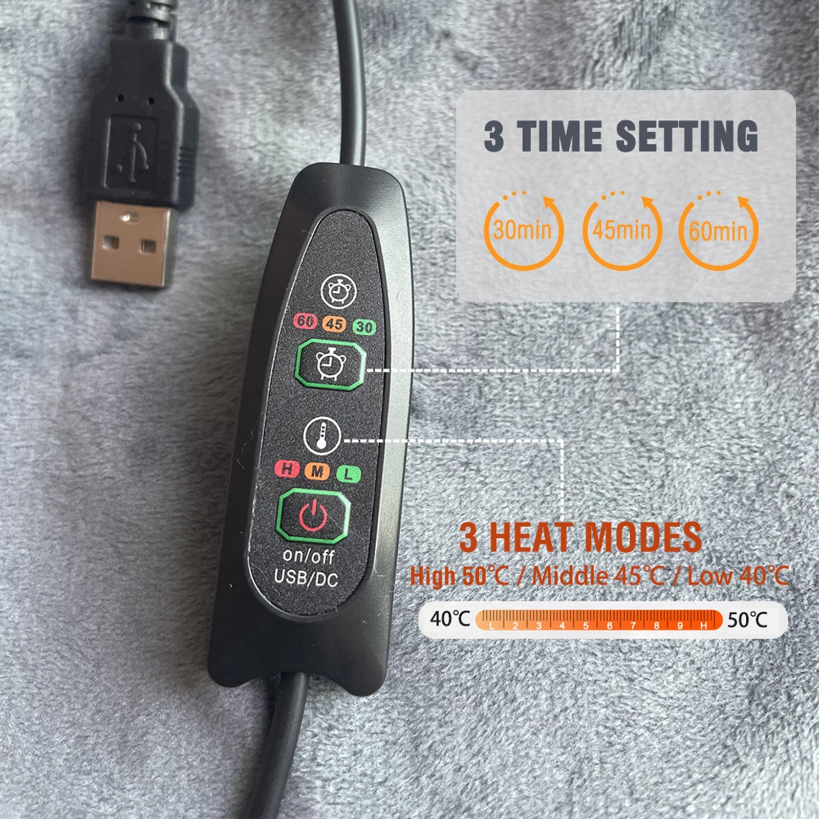 Premium Heated Throw Blanket