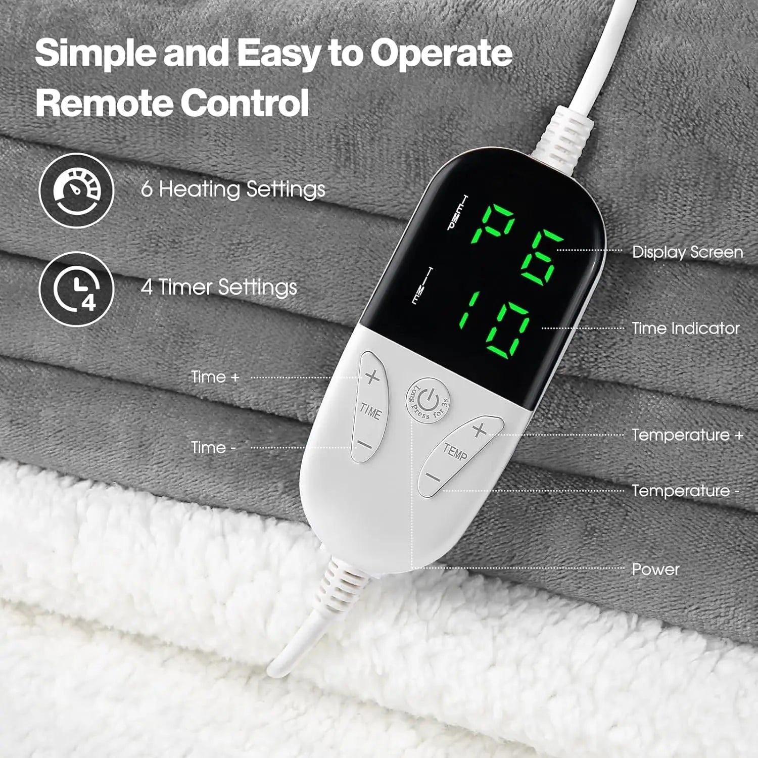 Premium Heated Throw Blanket